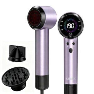 Ionic Hair Dryer with Auto-Adjusting Sensor,AI Hair Dryer with Magnetic Diffuser